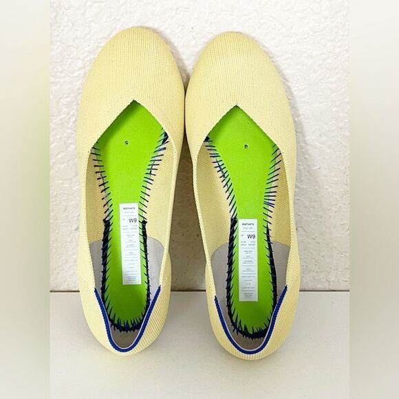 Rothy’s Women's pastel butter Yellow Round Toe Flats Women’s Size US 9 - Picture 8 of 11
